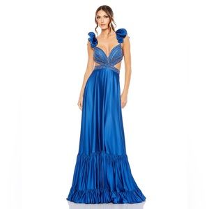 Mac Duggal 50681Ruffle Straps Cutout Dress
100% Authentic From Original Designer